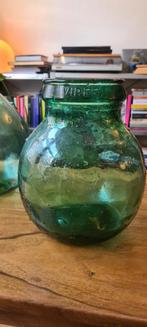 Viresa - vintage glazen demijohn Fles - Jaren 50, Ophalen, Minder dan 50 cm, Groen, Glas