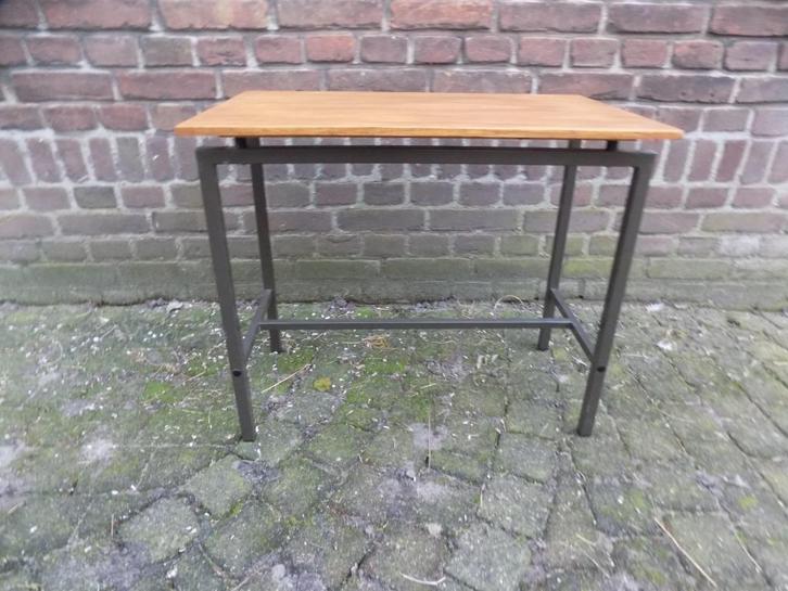 Tafel bijzettafel vintage retro zwevend blad sidetable, Huis en Inrichting, Woonaccessoires | Overige, Gebruikt, Ophalen