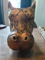 Nijlpaard hoofd pot, Huis en Inrichting, Woonaccessoires | Vazen, Ophalen, Zo goed als nieuw, Overige kleuren, Minder dan 50 cm