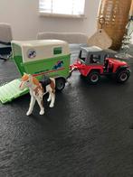Playmobil paardentrailer en jeep, Kinderen en Baby's, Speelgoed | Playmobil, Ophalen of Verzenden, Gebruikt