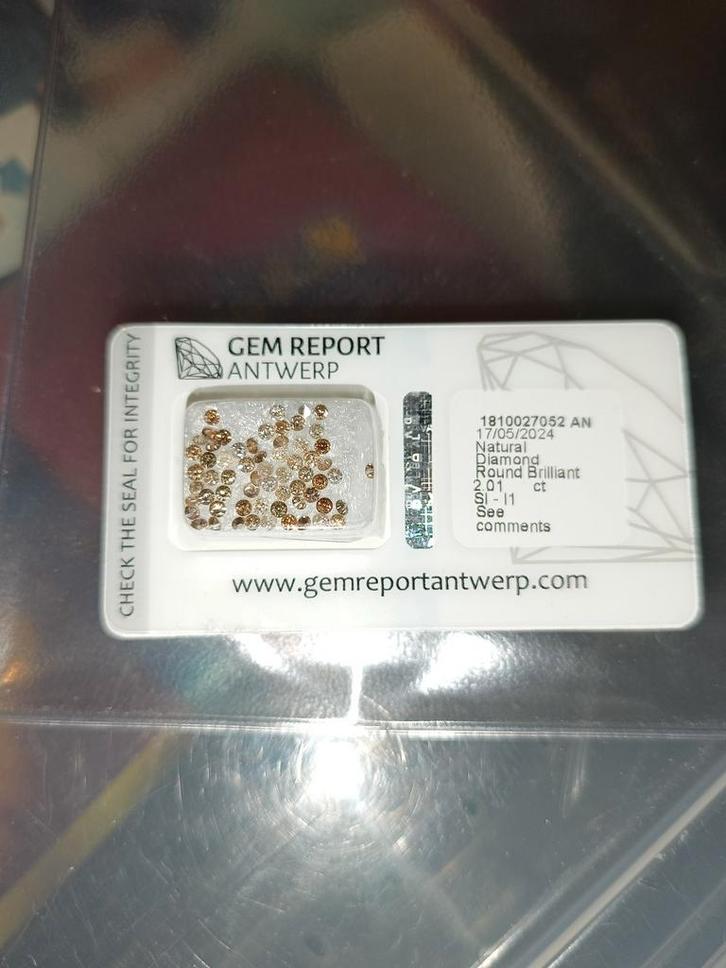 Lot van 62 Natuurlijke Diamanten - 2.01 ct, Sieraden, Tassen en Uiterlijk, Edelstenen, Zo goed als nieuw, Ophalen