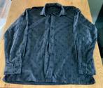 Authentic zwarte blouse bloem maat L lange mouw 100% katoen, Kleding | Heren, Overhemden, Ophalen of Verzenden, Zo goed als nieuw