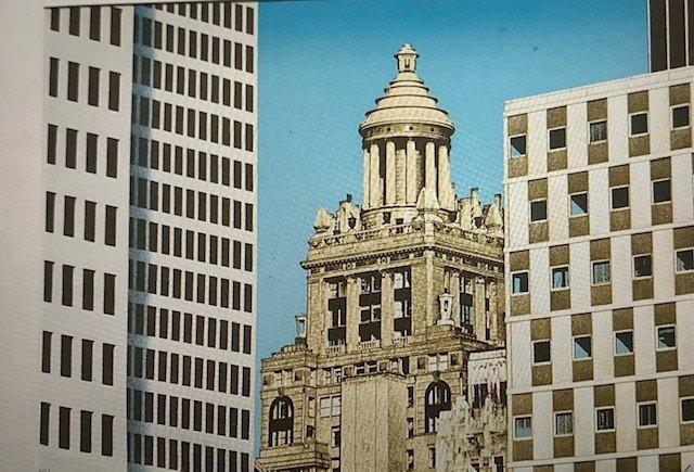 litho Houston/USA van Jean Paul Vroom, 1979, Antiek en Kunst, Kunst | Litho's en Zeefdrukken, Ophalen