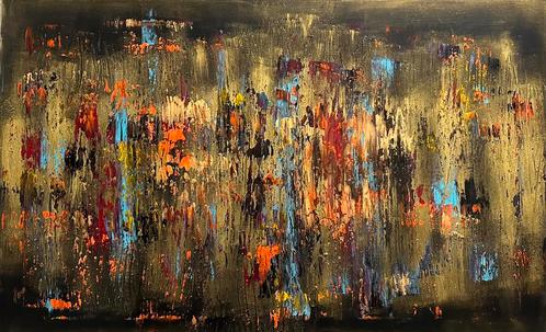 Valera- Abstract- Handgeschilderd- Uniek, Antiek en Kunst, Kunst | Schilderijen | Abstract, Ophalen of Verzenden