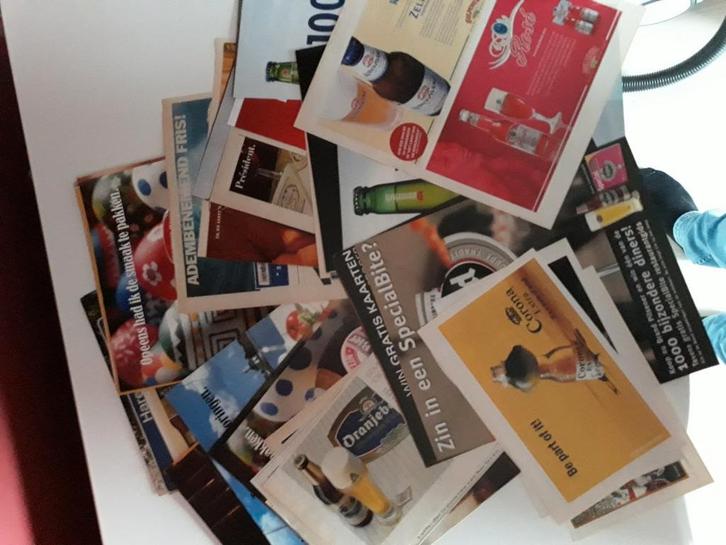 Bier Advertentie's + viltjes + dopjes, Verzamelen, Biermerken, Gebruikt, Overige typen, Overige merken, Ophalen
