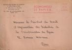 Frankrijk 1942 M113 PAPIER Machinestempel, Ophalen of Verzenden, Envelop
