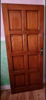 Massief houten voordeur 198,5x82, Ophalen, Gebruikt, 80 tot 100 cm, Minder dan 200 cm