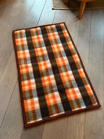 Vintage AaBb Dralon dekentje klein bruin oranje, Ophalen of Verzenden, Zo goed als nieuw