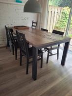 Eettafel met zwart frame, Huis en Inrichting, Ophalen, 200 cm of meer, 50 tot 100 cm, Zo goed als nieuw