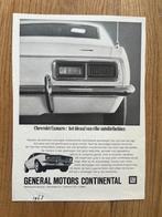 Chevrolet Camaro 1968 originele advertentie vintage, Ophalen of Verzenden, Gelezen, Chevrolet