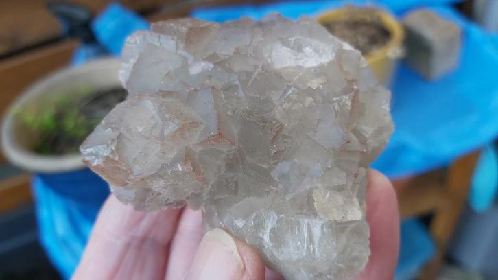 RB236 Fluoriet Wolsendorf Duitsland #collectie #verzameling, Verzamelen, Mineralen en Fossielen, Mineraal, Ophalen of Verzenden