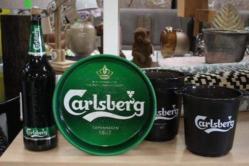Carlsberg bierfles 3 liter gesloten inclusief diverse deco, Verzamelen, Biermerken, Gebruikt, Flesje(s), Overige merken, Ophalen of Verzenden