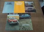 Folders Simca 1000 LS, GL , Spécial, GLS, Rallye, Ophalen of Verzenden, Zo goed als nieuw, Overige merken