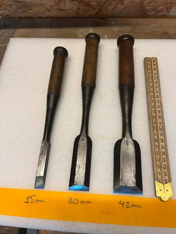 Japanse beitels handgesmeed, Doe-het-zelf en Verbouw, Gereedschap | Handgereedschap, Zo goed als nieuw, Verzenden
