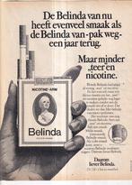 Retro reclame 1979 Belinda sigaretten de sigaret van nu, Overige typen, Ophalen of Verzenden