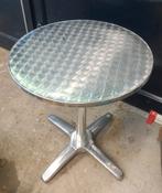 Bistro HoReCa terras tafel bartafel rond RVS aluminium, Tuin en Terras, Ophalen, Gebruikt, Rond, Aluminium