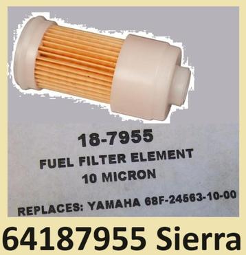 64187955 Sierra 10 Micron Filterpatroon voor Yamaha. € 22,95 beschikbaar voor biedingen