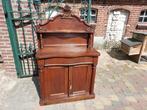 Biedermeier mahonie penantkast met opstand., Ophalen