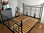 Noresund Ikea bed frame met lattenbodem, Ophalen, Overige materialen, Gebruikt, Zwart