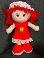 Leuke rode babypop met bloem, Ophalen of Verzenden, Gebruikt, Babypop