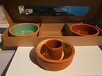Terracotta Tapas Schalen Set, Schaal, Rond, Ophalen of Verzenden, Zo goed als nieuw