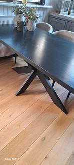 Prachtige zwart eiken eettafel, in novemer 2024 aangeschaft, Ophalen, 200 cm of meer, 50 tot 100 cm, Zo goed als nieuw