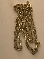 14 karaat gouden Jasseron schakelketting van 49,8 cm BIEDEN!, Ophalen of Verzenden, Zo goed als nieuw, Goud, Goud
