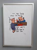 Genummerde zeefdruk Herman Brood "Een botje voor de hond", Antiek en Kunst, Ophalen of Verzenden