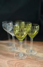 Vintage Wijnglazen Set van 6, Antiek en Kunst, Antiek | Glas en Kristal, Ophalen of Verzenden