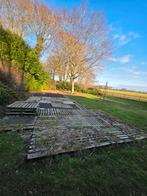 Houten Pallets en vlonders, Ophalen, Gebruikt, Palen, Hardhout