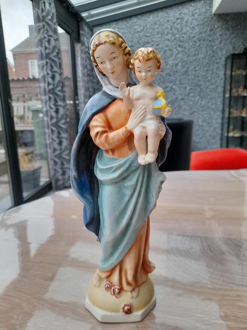Beemark Hummel 1950 maagd Maria Madonna met baby Jezus, Verzamelen, Religie, Gebruikt, Beeld(je), Ophalen of Verzenden