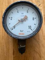 Antieke drukmeter, 0-10 bar Eriks, Ophalen of Verzenden