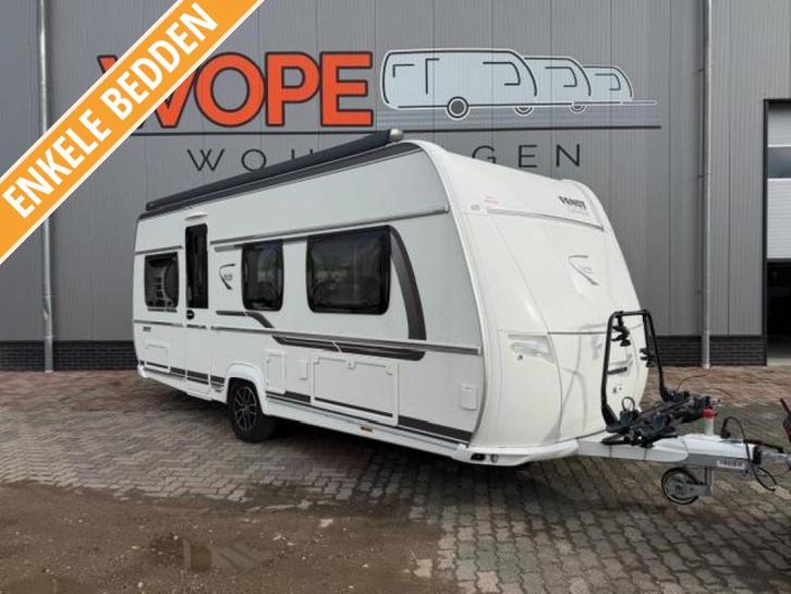 Fendt Saphir 515 SG CAS.LUIFEL MOVER ATC ETC, Caravans en Kamperen, Caravans, Bedrijf, tot en met 4, Rondzit, Fendt, 2 aparte bedden