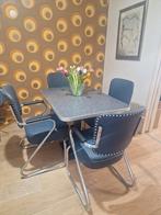Eethoek paul schuitema , 4 fana buisframe stoelen, Huis en Inrichting, Complete eetkamers, Ophalen of Verzenden, Gebruikt, 4 tot 6 stoelen