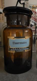 Antieke grote 500 ML apothekersfles Boorwater Vlaardingen, Antiek en Kunst, Antiek | Glas en Kristal, Ophalen of Verzenden