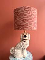 Hoerenhondje-lamp met roze lampenkap met diameter 25 cm, Ophalen of Verzenden