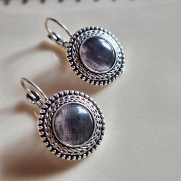 Leuke zilverkleurige stekers oorbellen . beschikbaar voor biedingen