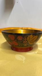 Vintage Russische Chochloma houten kom handbeschilderd, Antiek en Kunst, Ophalen of Verzenden