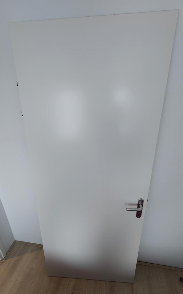 Witte opdekdeur svedex, Doe-het-zelf en Verbouw, Deuren en Horren, Zo goed als nieuw, Binnendeur, 215 cm of meer, 80 tot 100 cm