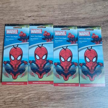 4x Spider-Man Luchtverfrisser Hanger Auto beschikbaar voor biedingen