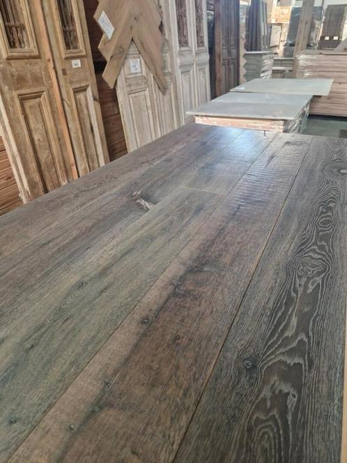 EIKEN VINTAGE VLOER ANTIQUED, GEROOKT, GEBORSTELD EN GEOLIED, Huis en Inrichting, Stoffering | Vloerbedekking, Nieuw, Parket, 75 m² of meer