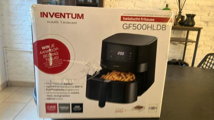 Inventum GF500HLDB airfryer nieuw in verpakking, Witgoed en Apparatuur, Frituurpannen, Nieuw, 4 liter of meer, Ophalen of Verzenden
