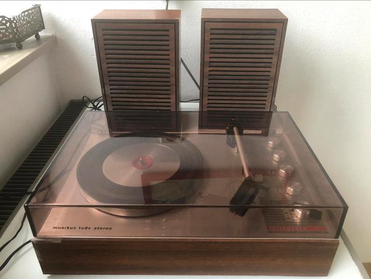 Telefunken Musikus 108V Stereo, vintage platenspeler, Audio, Tv en Foto, Platenspelers, Gebruikt, Platenspeler, Overige merken