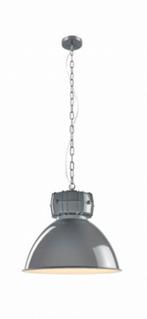 Industriële Grijze Hanglamp, Ophalen of Verzenden, Zo goed als nieuw, Industrieel / Stoer, Metaal
