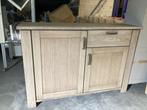 wandmeubel dressoir massief eiken grijs bruin ALS NIEUW, Huis en Inrichting, Kasten | Wandmeubels, 100 tot 150 cm, 150 tot 200 cm