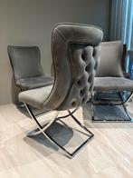 Eetkamer stoelen 6 stuks - grijs - richmond style, Ophalen, Zo goed als nieuw, Grijs