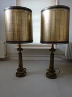 Stiffel Tafellampen 2x - Hoge tafellampen - Messing voet, Ophalen of Verzenden, Gebruikt, Klassiek-modern, Metaal