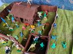 Western fort Texas met cowboys en indianen - 112 delig, Verzamelen, Poppetjes en Figuurtjes, Verzenden, Zo goed als nieuw