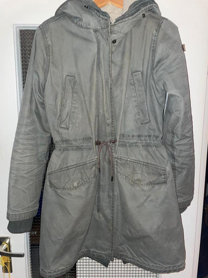Parka jas merk Morcow maat M, Kleding | Dames, Jassen | Winter, Gedragen, Maat 38/40 (M), Groen, Ophalen