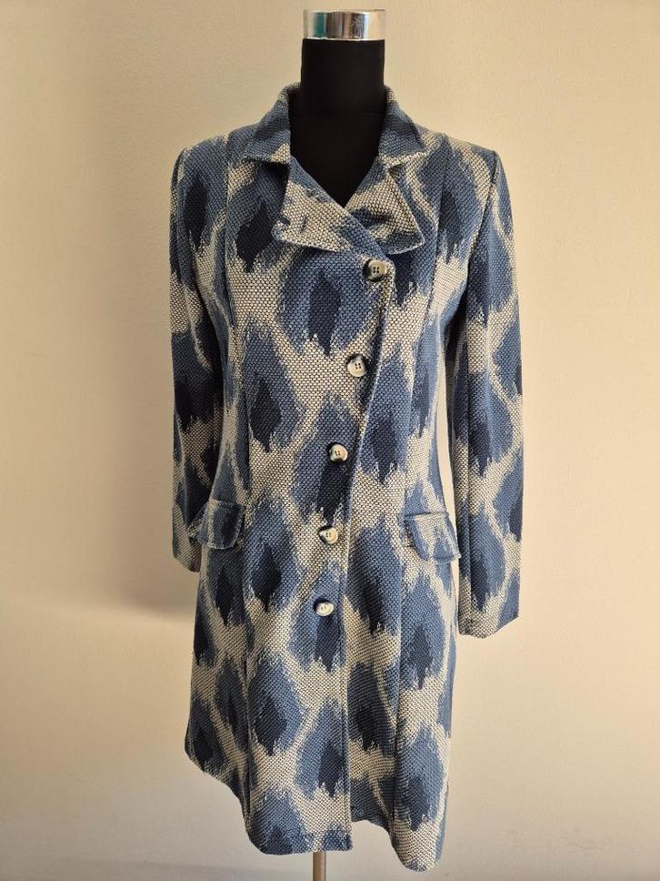 Jas83 - Blauwe Angelle Milan jas maat M (1), Kleding | Dames, Jasjes, Kostuums en Pakken, Ophalen of Verzenden